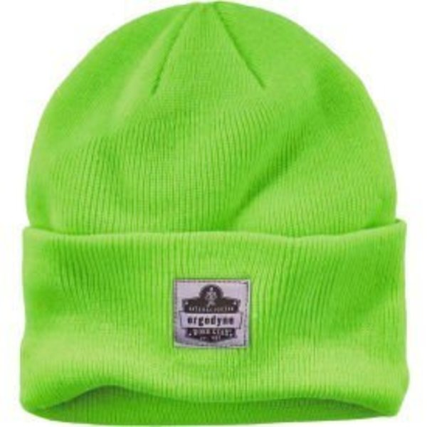Ergodyne Ergodyne® N-Ferno® 6806 Rib Knit Beanie Hat, Cuffed, Lime 16806